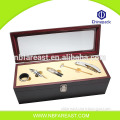 Low price factory directly wood box wine opener set